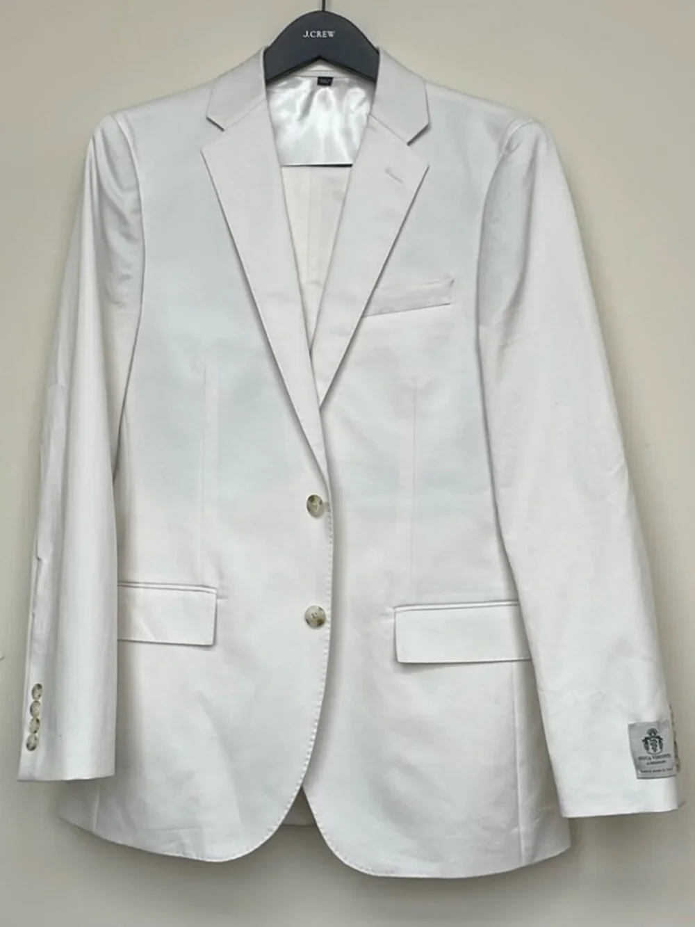 J. Crew white/ cream chino suit